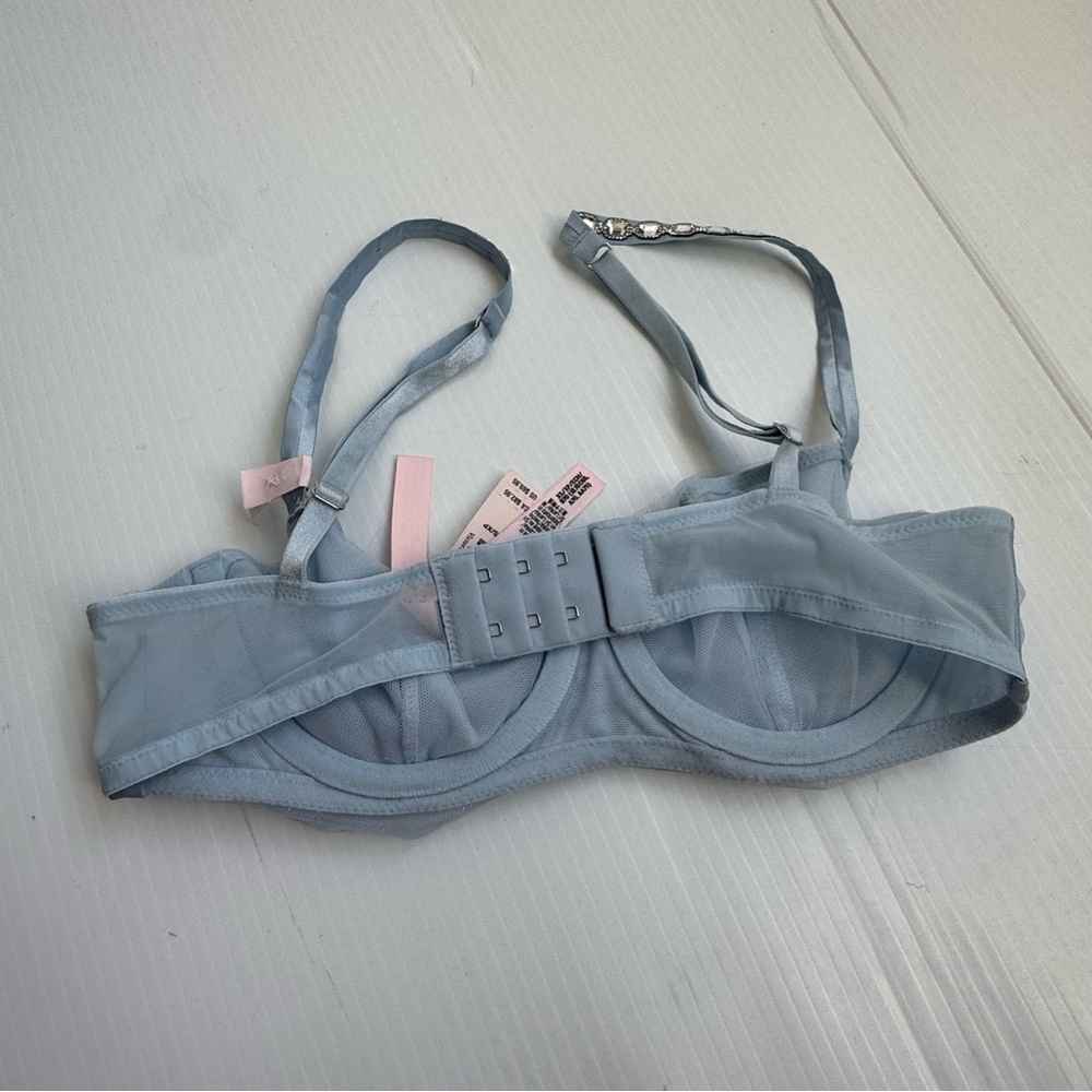Victoria's Secret twinkle cameo Light Blue Tulle Bralette size XS baby blue - Picture 4 of 11